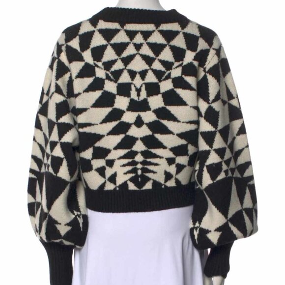 Farm Rio Printed Crew Neck Sweater Size: M - Picture 2 of 3